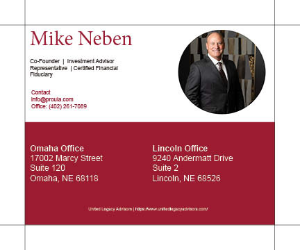 Approved reverse of the Unified Legacy Advisors business card